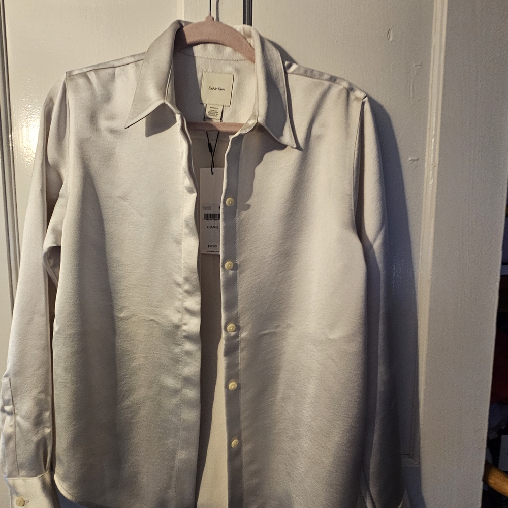 Calvin Klein White Button-Up Shirt
